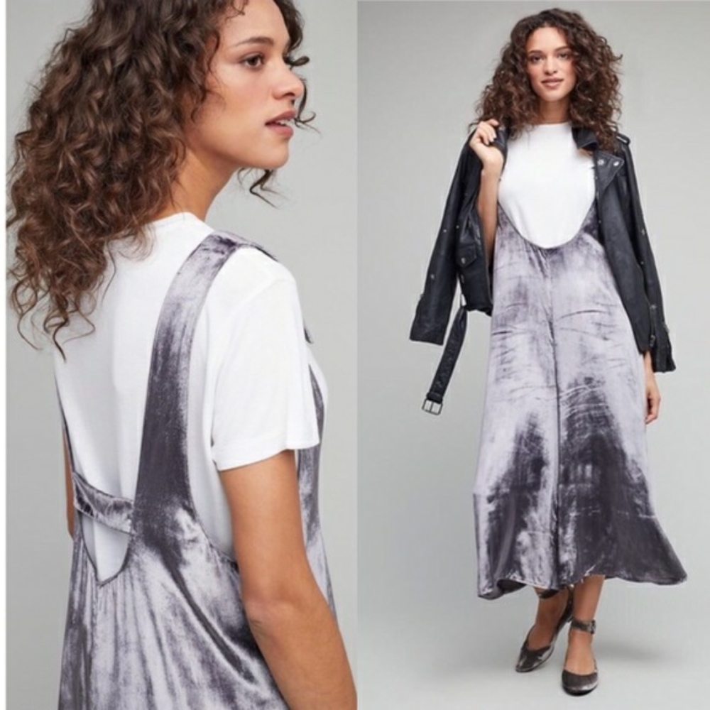 Anthropologie Velvet Culotte Romper